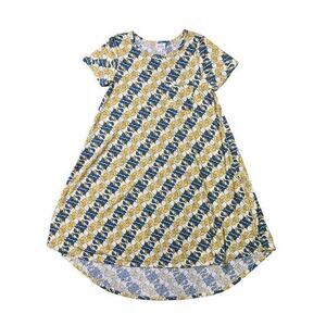 LuLaRoe Disney Carly Dress Women's Small Donald Duck‎ Print Short Sleeve Casual